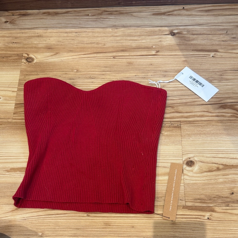 Reformation jenni strapless knit top, S